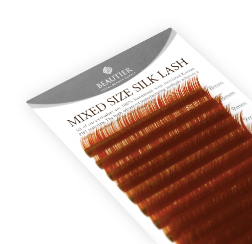 Mixed Size Silk Brown (Color café claro)