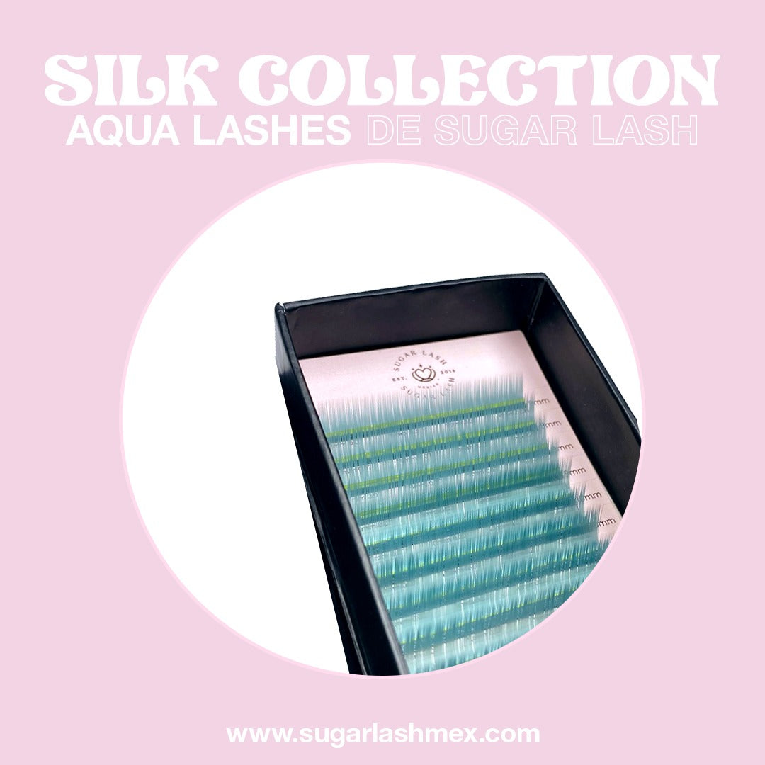 Sugar Lash Silk color collection mix Azul aqua